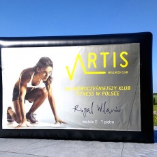Werbung ariwall 5x3m Artis