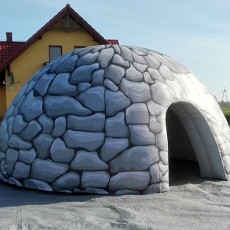 Inflatable tent cave